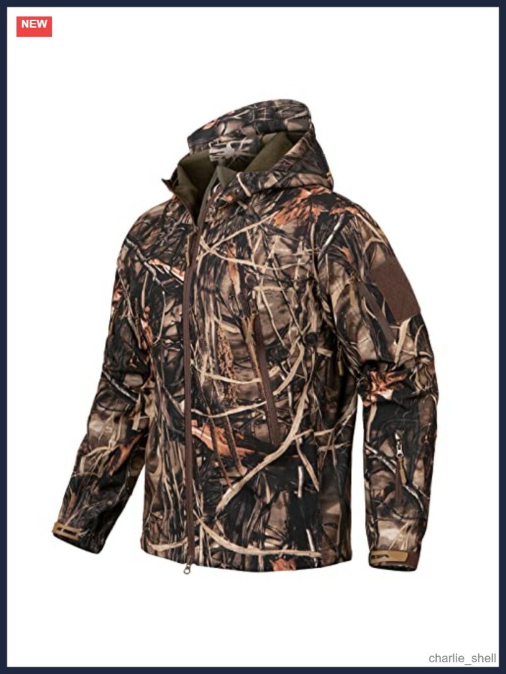 Men's Soft Shell Tactical Jacket Fleece Lined Waterproof Hooded Military Coat